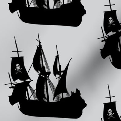 Pirate Ship on Grey