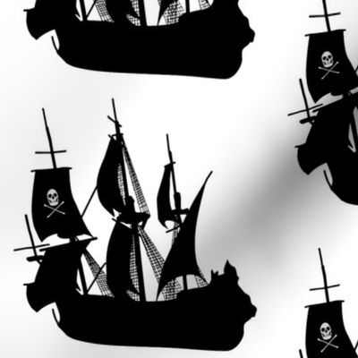 Pirate Ship on White