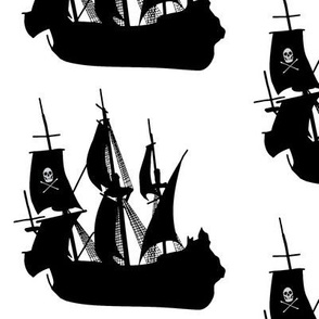 Pirate Ship on White