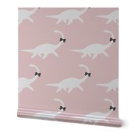  Cool Plesiosaurus with Bow on Pink