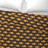 Cool Yellow Triceratops with Studded Collar on Brown