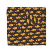 Cool Yellow Triceratops with Studded Collar on Brown
