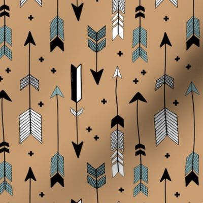 Indian summer and winter love Scandinavian style illustration arrows and geometric crosses gender neutral black and white autumn honey blue