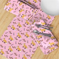 Little Fox forest love autumn and winter wonderland Christmas design girls pink honey