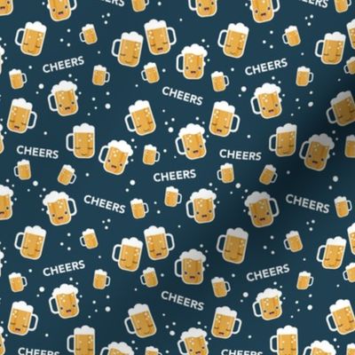 Cheers for beers party drinks traditional german Oktoberfest beer holiday illustration kawaii design mint 
