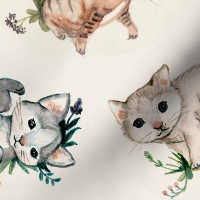 Watercolor cats