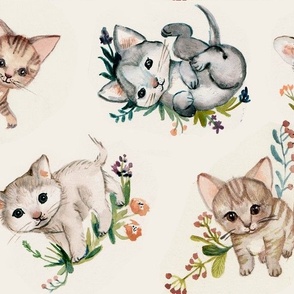 Watercolor cats