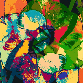 Watercolor Pansies in Bright Colors