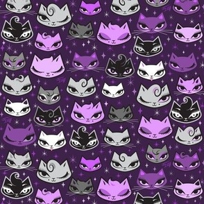 Small-Billy Cats on Purple