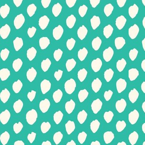 painted dots - teal