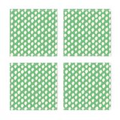 painted dots - cream on green - medium