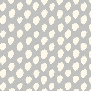 painted dots - soft grey