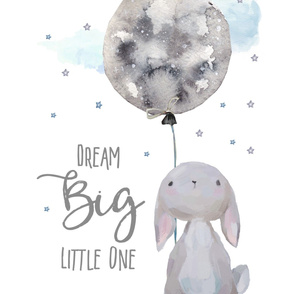 27"x36" Dream Big Little One Bunny