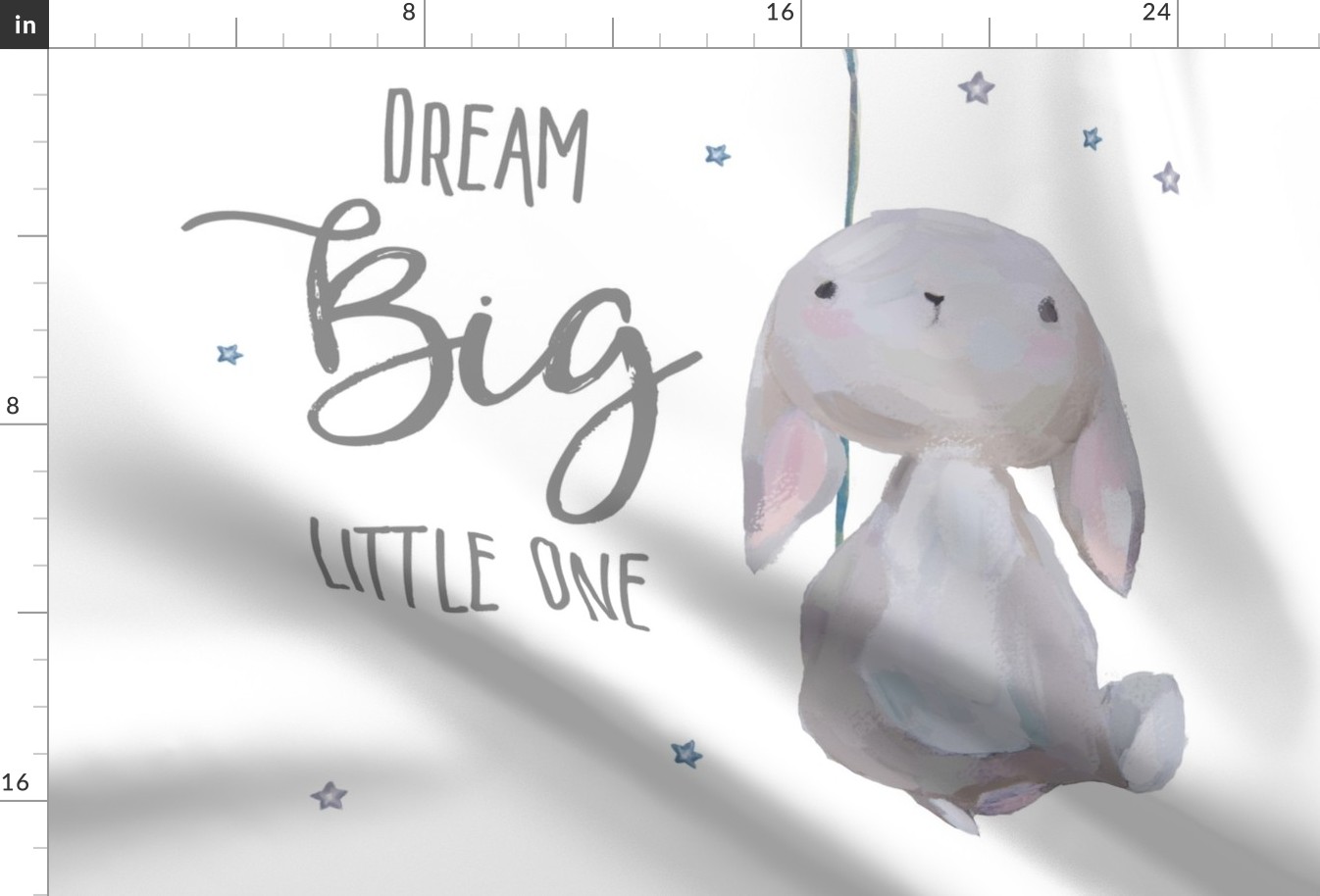 27"x36" Dream Big Little One Bunny