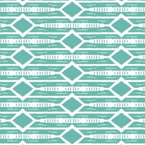 Bohemian Diamonds and Lines, Teal