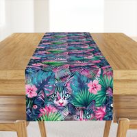 Large scale • Summer floral cats