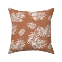 palm  leaves - terracotta
