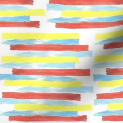 watercolor paint stripes in striking colors