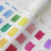 Watercolor paint palette sample or color chart