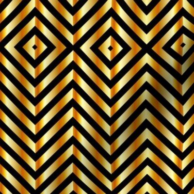  Gold zigzag texture pattern on black