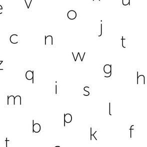 Minimal abc back to school theme alphabet text type design monochrome black and white