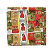 Small Little Women cut and sew cloth fat quarter book and doll 27 x 18 inches
