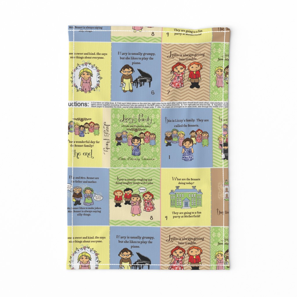 Small Lizzy's Family Pride and Prejudice cloth book fat quarter