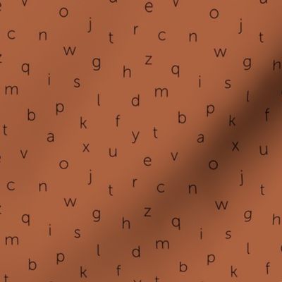 Minimal abc back to school theme alphabet text type design gender neutral copper SMALL