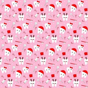 SMALL Happy Santa Teeth - Pink