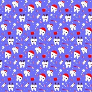 SMALL Happy Santa Teeth - Periwinkle