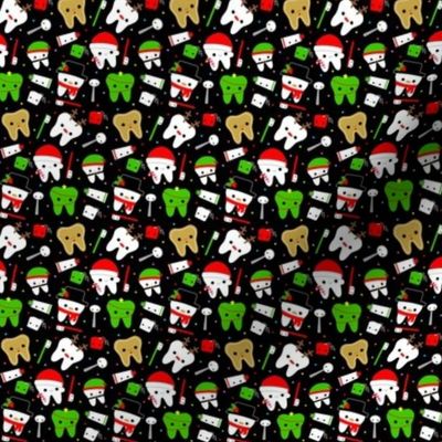 SMALL Happy Christmas Teeth - Black