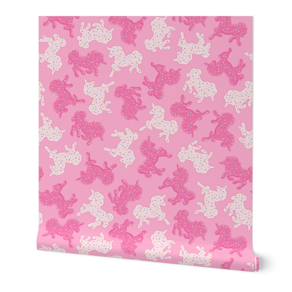 Frosted Unicorn Cookies Pattern on Pink