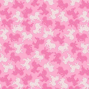 Micro Frosted Unicorn Cookies Pattern On Pink