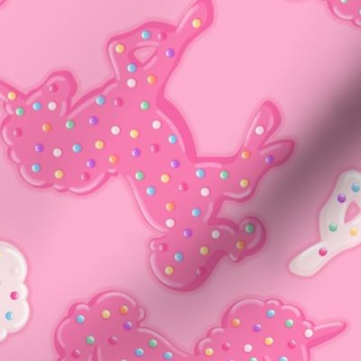 Large Frosted Unicorn Cookies Pattern On Pink