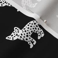 The monochrome minimal leopard baby wild cats gender neutral winter kids design black and white