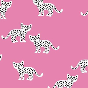 The minimal leopard baby wild cats gender neutral winter kids design girls pink