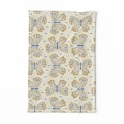 Luna Butterflies, Gold and Periwinkle, Large