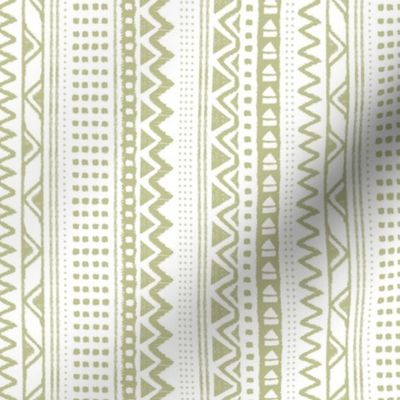 Minimal zigzag mudcloth bohemian mayan abstract indian summer love aztec design dusty olive green white vertical stripes