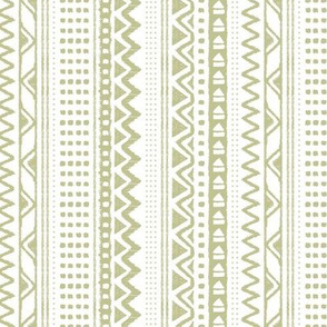 Minimal zigzag mudcloth bohemian mayan abstract indian summer love aztec design dusty olive green white vertical stripes