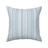 Minimal zigzag mudcloth bohemian mayan abstract indian summer love aztec design dusty soft blue white vertical stripes