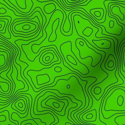 Topographic Map - Seamless - Lime