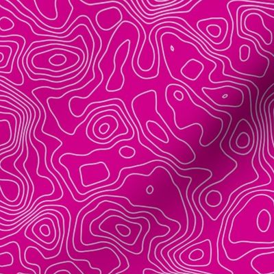 Topographic Map - Seamless - Pink