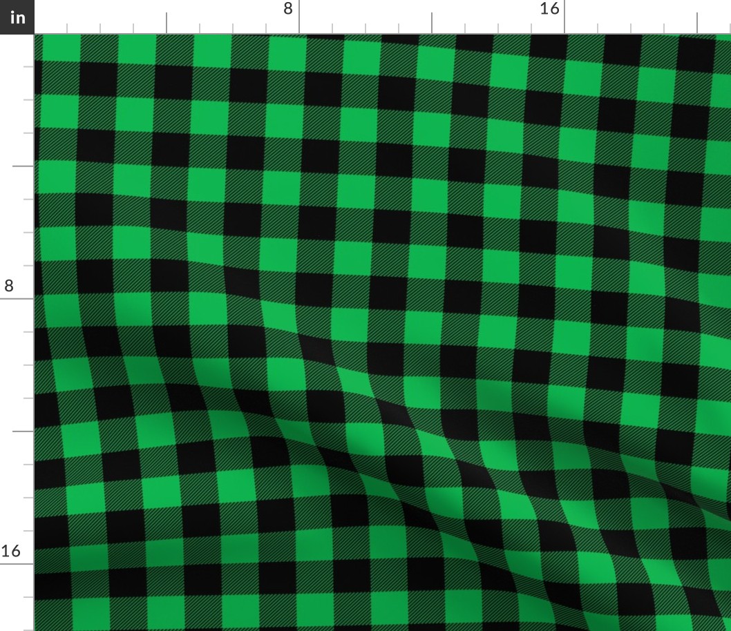 green and black buffalo plaid C19BS