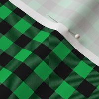 (small scale) green and black buffalo plaid C19BS
