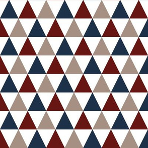 Triangle Coordinate // Regal Blue, Light Brown, Cherrywood
