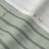 batik stripes green-grey-peach - small scale, vertical