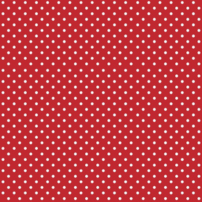 White Polka Dots On Red