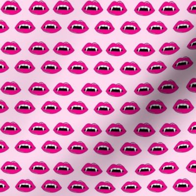 SMALL vampire lips - teeth, lip,  lips, halloween, halloween scary, spooky -pink