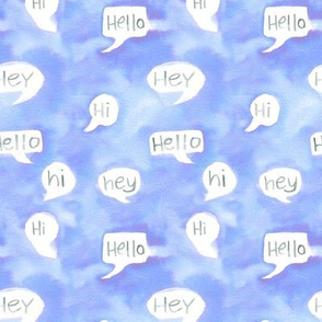 watercolor hello periwinkle