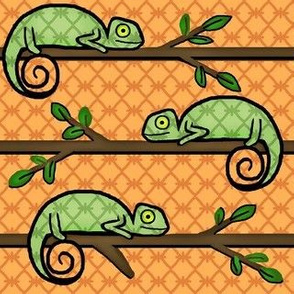 Cozy Chameleons  / Orange - Green 